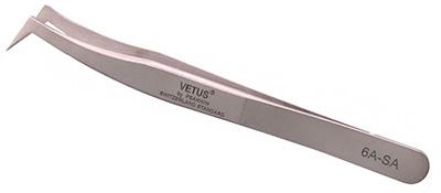 6A-SA Short curved stainless steel tweezer