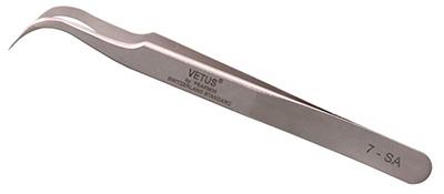7-SA Stainless steel curved industrial tweezer