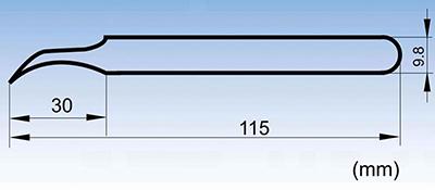 5B-JP Curved stainless steel precision tweezer