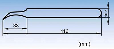 7SA-JP Curved stainless steel fine point tweezer