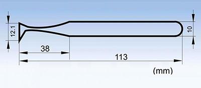 6A-SA Curved stainless steel short tweezers