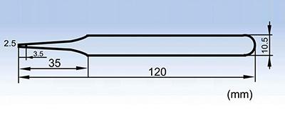 103-SA Stainless steel broad tip non-magnetic tweezers