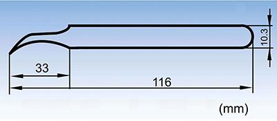 ST-15 Fine curved tip precision stainless steel tweezers