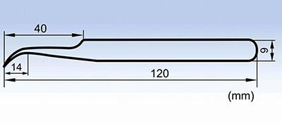 MSA-16-5 stainless steel curved tweezers