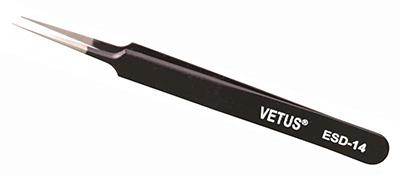 ESD-14 ultra-pointed tip anti-static short tweezers