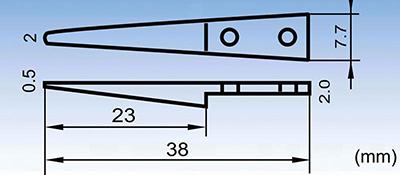 ESD-249 round tip-replaceable stainless steel tweezers