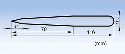 703 pointed conductive fiber tip tweezers